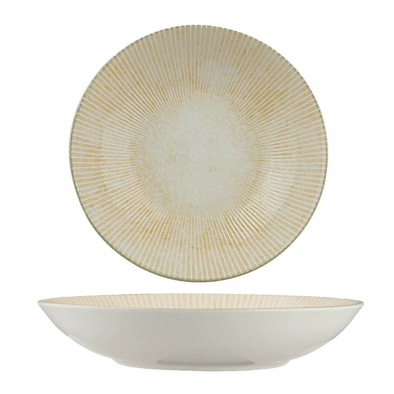 Ariane Vital Coupe 11" Round Paros Sand Wok Deep Plate ( Case of 6 )