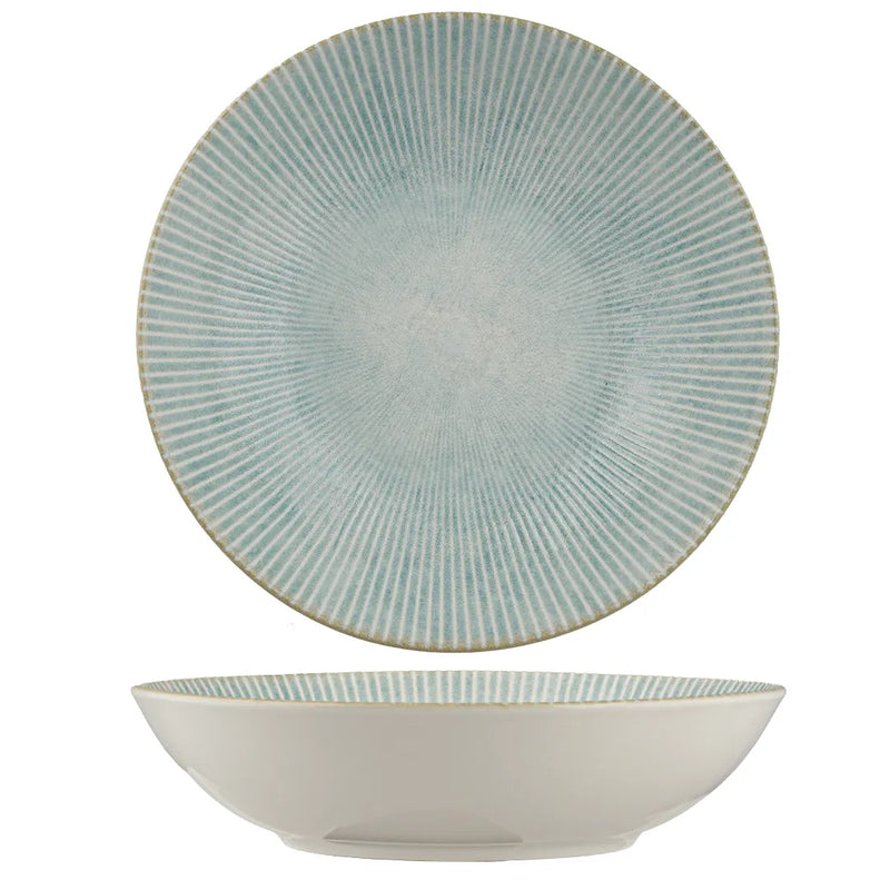Ariane Paros Aqua Round Porcelain Vital Coupe Deep Plate ( Case Of 6 )