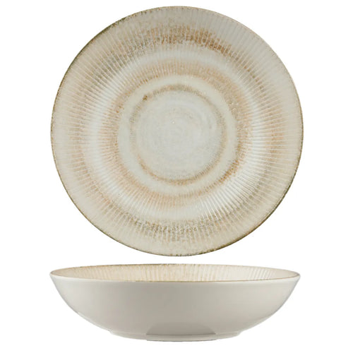 Ariane Paros Shell Aqua Round Porcelain Deep Coupe Plate ( Case Of 6 )