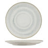 Ariane Paros Shell Aqua Round Porcelain Coupe Rimless Plate ( Case Of 12 )