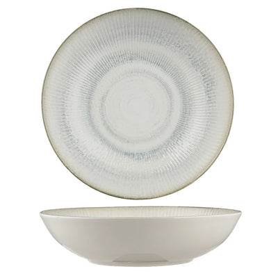Ariane Paros Shell Aqua Round Porcelain Deep Coupe Plate ( Case Of 6 )