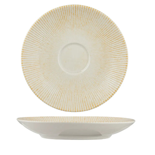 Ariane Paros Sand 6" Round Porcelain Luxury Saucer ( Case Of 12 )