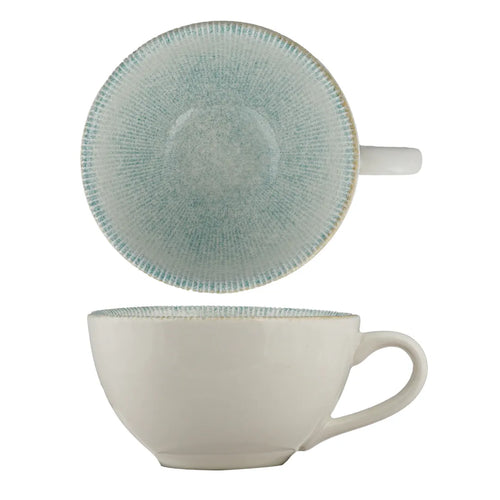 Ariane Paros Aqua 5 2/5 Oz Round Non Stackable Porcelain Luxury Cup ( Case Of 12 )