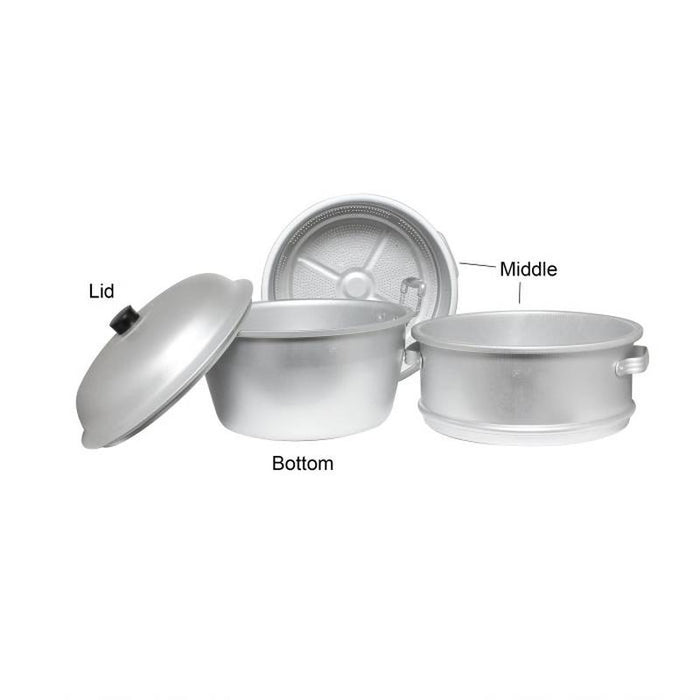 Thundergroup 13" X 19 1/2" 30 CM SMALL HOLE/BOTTOM ALUMINUM STEAMER