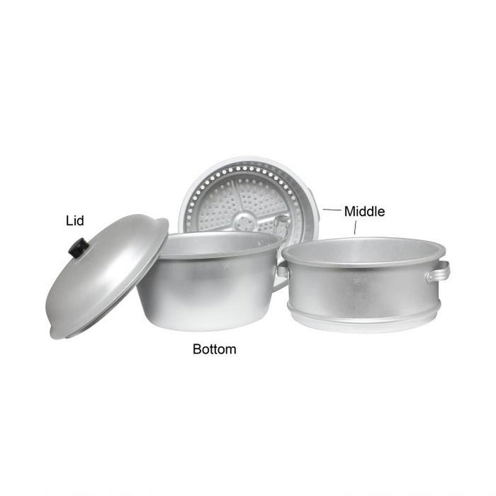 Thundergroup 13" X 19 1/2" 30 CM BIG HOLE/BOTTOM ALUMINUM STEAMER