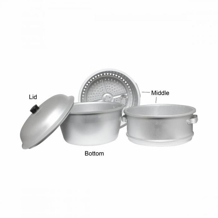 Thundergroup 13" X 19 1/2" 30 CM BIG HOLE/BOTTOM ALUMINUM STEAMER