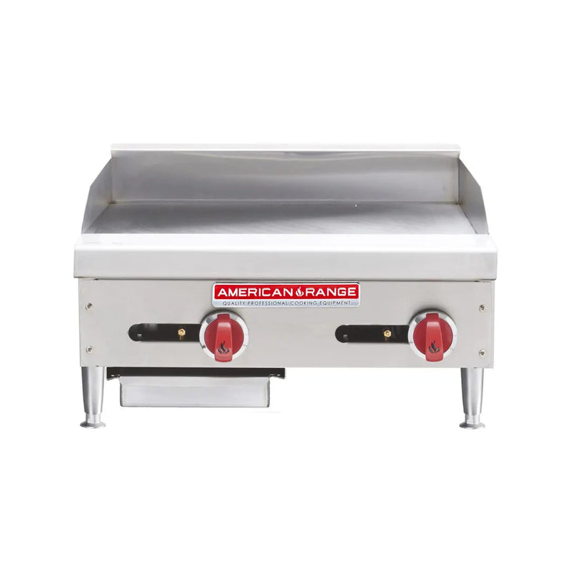 American Range ARTG-24-24 24" Countertop Gas Griddle, Thermostatic, 24" Deep, 60000 BTU