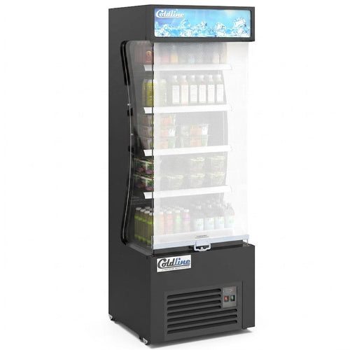 Coldline AOC-28-B 28-inch black open-air refrigerated merchandiser