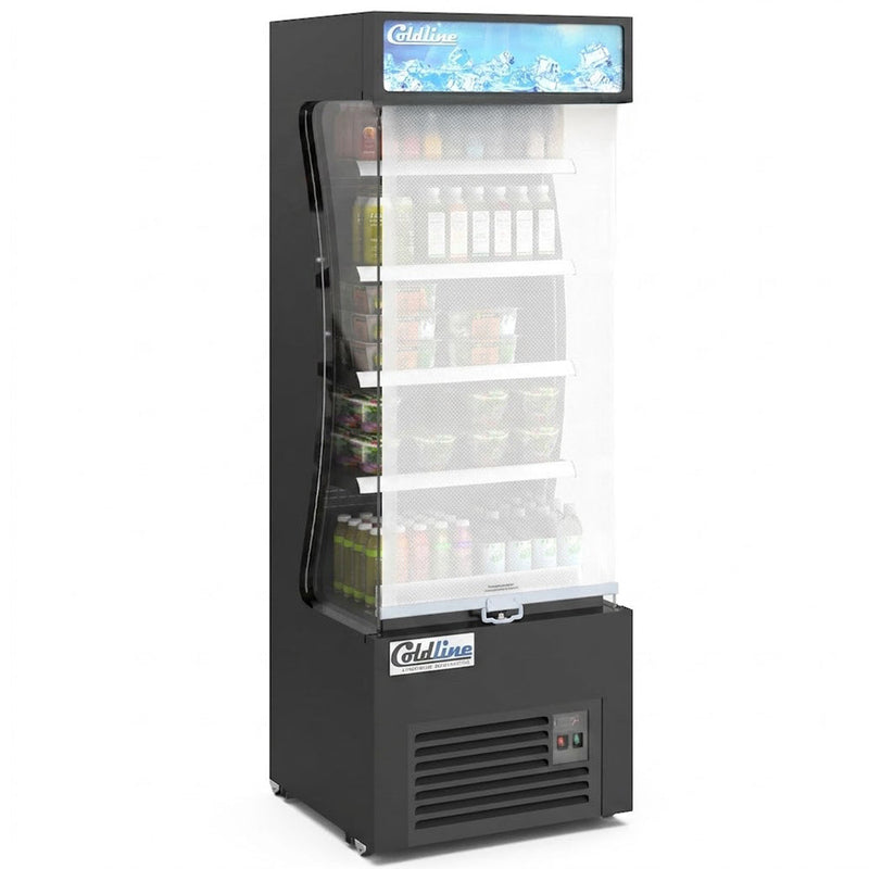 Coldline AOC-28-B 28-inch black open-air refrigerated merchandiser