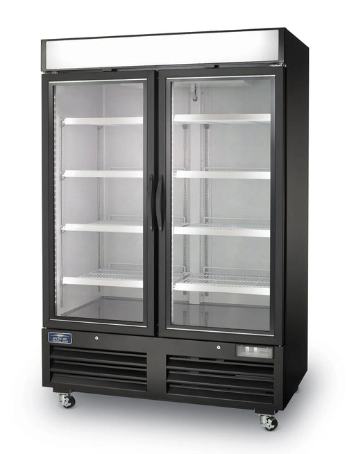 Arctic Air AFGDM49 Glass Door Freezer Merchandiser 49 Cu. Ft. – 54" Two Section Commercial Display Freezer