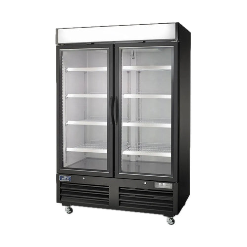 Arctic Air ARGDM49 Merchandiser Refrigerator 49 Cu. Ft. – 54" Two Section Glass Door Commercial Display Fridge