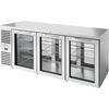 True TBR84-PTSZ1-L-S-GGG-GGG-1 Pass-Thru Single Zone Refrigerator with Left Side Refrigeration System. Stainless Exterior and Glass Swing Doors