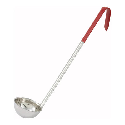 Winco One-Piece Stainless Steel Ladles with Color-Coded Handles