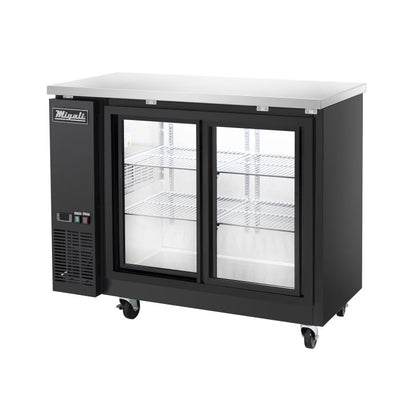 Migali C-BB48SG-HC 48" Sliding Glass Door Back Bar Refrigerator – 13 Cu. Ft.
