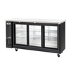 Migali C-BB72SG-HC 72" Sliding Glass Door Back Bar Refrigerator – 21.8 Cu. Ft.