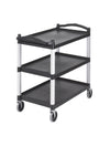 Cambro KD Large Utility Cart with Two Swivel Brake Casters for Commercial Transport and Material Handling