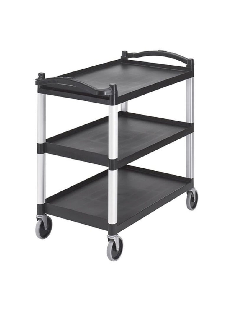 Cambro KD Large Utility Cart with Two Swivel Brake Casters for Commercial Transport and Material Handling