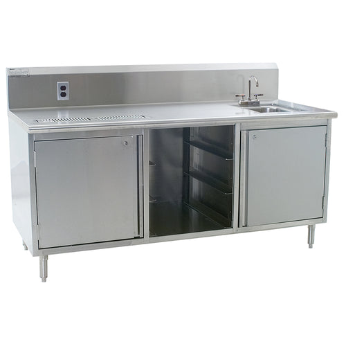 Eagle Group BEV3048SE-10BS/L stainless steel beverage counter with left sink