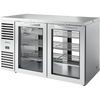 True TBR60-PTSZ1-L-S-GG-GG-1 Pass-Thru Single Zone Refrigerator with Left Side Refrigeration System. Stainless Exterior and Glass Swing Doors