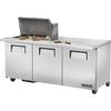 True TSSU-72-12M-B-HC Mega-Top Solid Door Sandwich/Salad Unit with Hydrocarbon Refrigerant