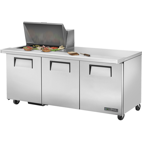 True TSSU-72-12M-B-HC Mega-Top Solid Door Sandwich/Salad Unit with Hydrocarbon Refrigerant