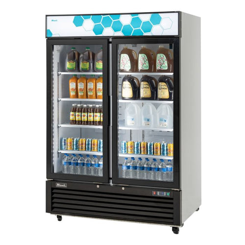 Migali C-49RM-HC 49 Cu. Ft. Glass Door Merchandiser Refrigerator