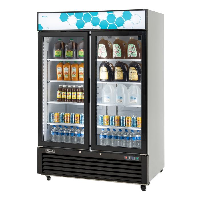 Migali C-49RM-HC 49 Cu. Ft. Glass Door Merchandiser Refrigerator