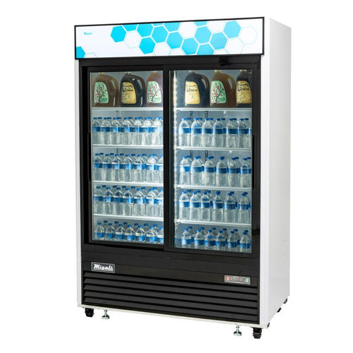 Migali C-49RS-HC 49 Cu. Ft. Sliding Glass Door Merchandiser Refrigerator