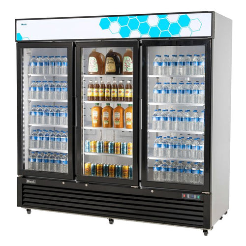 Migali C-72RM-HC 72 Cu. Ft. Glass Door Merchandiser Refrigerator