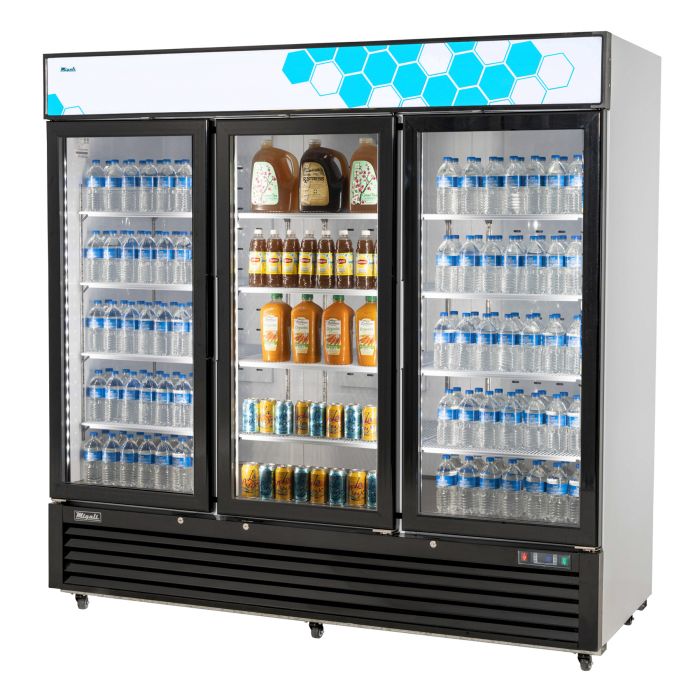 Migali C-72RM-HC 72 Cu. Ft. Glass Door Merchandiser Refrigerator