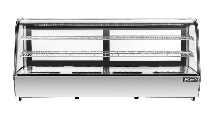 Migali C-88CTS-60 60" Countertop Straight Glass Display Refrigerator – 8.8 Cu. Ft.