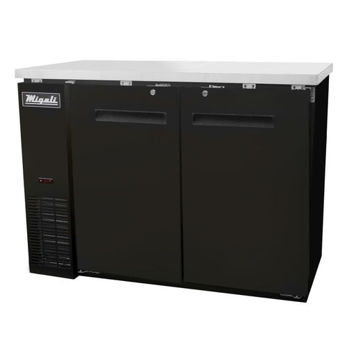 Migali C-BB48-HC 48" Solid Door Back Bar Refrigerator – 12 Cu. Ft.