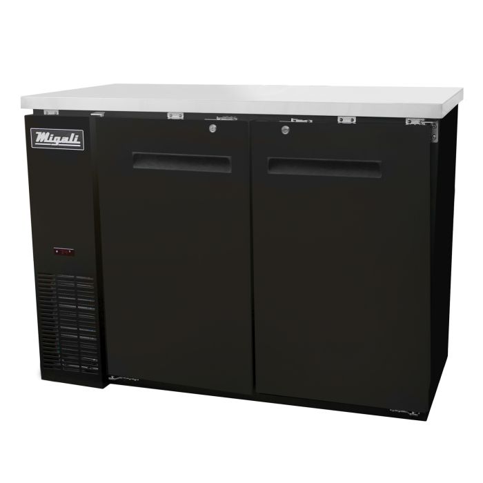 Migali C-BB48-HC 48" Solid Door Back Bar Refrigerator – 12 Cu. Ft.