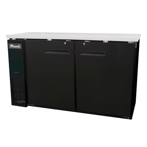 Migali C-BB60-HC 60" Solid Door Back Bar Refrigerator – 18 Cu. Ft.