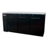 Migali C-BB72-HC 72" Solid Door Back Bar Refrigerator – 24 Cu. Ft.