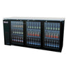 Migali C-BB72G-HC 72" Glass Door Back Bar Refrigerator – 19.6 Cu. Ft.