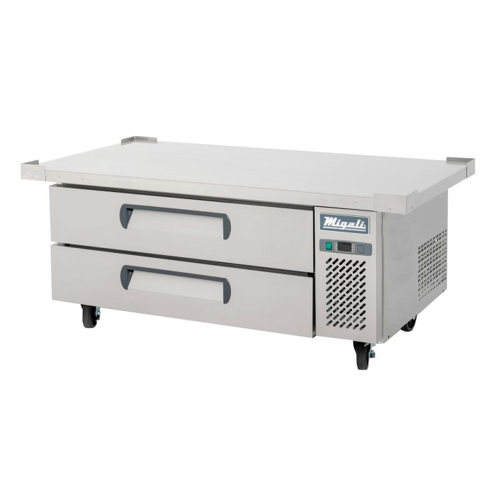 Migali C-CB52-60-HC 52" Refrigerated Chef Base with 60" Extended Top – 10.4 Cu. Ft.