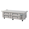 Migali C-CB72-76-HC 72" Refrigerated Chef Base with 76" Extended Top – 15 Cu. Ft.