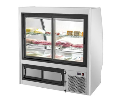 Migali C-DC-4 4 Ft Curved Glass Refrigerated Deli Display Case – 22.5 Cu. Ft.