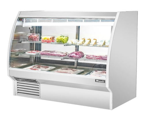 Migali C-DC-6 6 Ft Curved Glass Refrigerated Deli Display Case – 34.5 Cu. Ft.