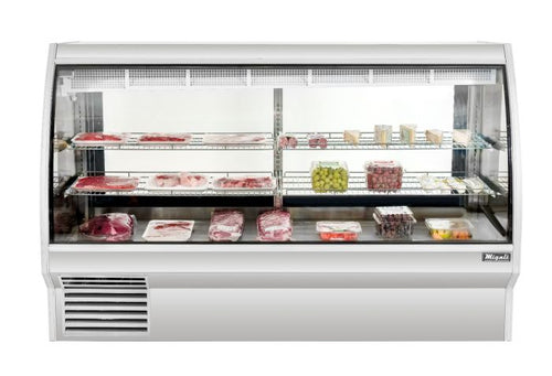 Migali C-DC-7 7 Ft Curved Glass Refrigerated Deli Display Case – 40.5 Cu. Ft.