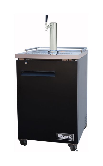 Migali C-DD23-1-HC 23" Direct Draw Beer Dispenser – Single Tap Kegerator