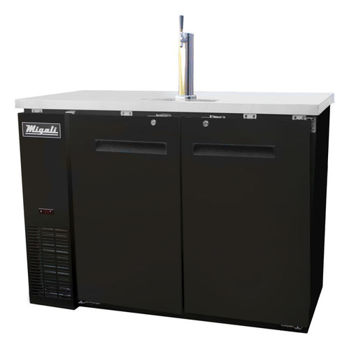 Migali C-DD48-2-HC 48" Direct Draw Beer Dispenser – Dual Keg Capacity