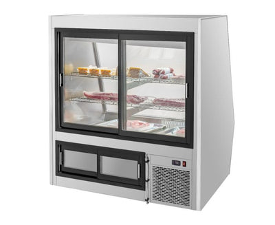 Migali C-DS-4-HC 48" Straight Glass Refrigerated Deli Display Case – 12.7 Cu. Ft.