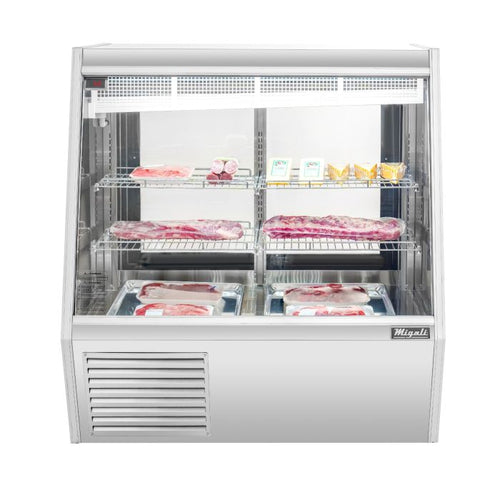 Migali C-DS-4-HC 48" Straight Glass Refrigerated Deli Display Case – 12.7 Cu. Ft.
