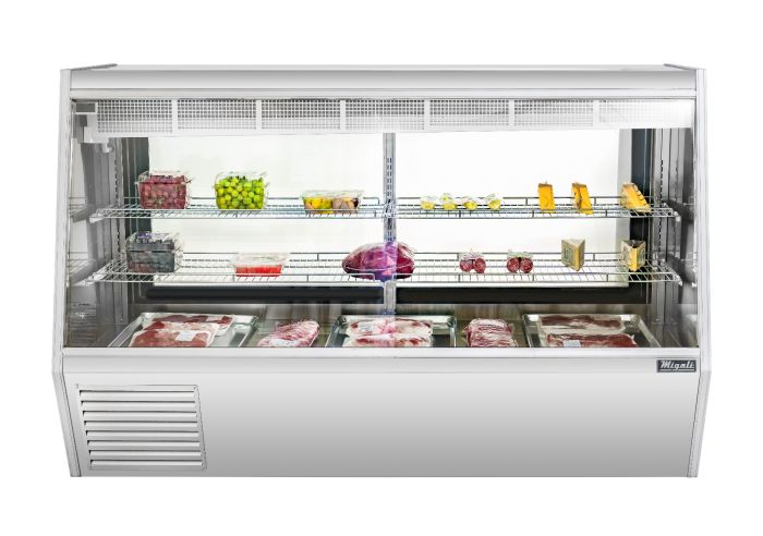 Migali C-DS-7 7 Ft Straight Glass Refrigerated Deli Display Case – 40.5 Cu. Ft.