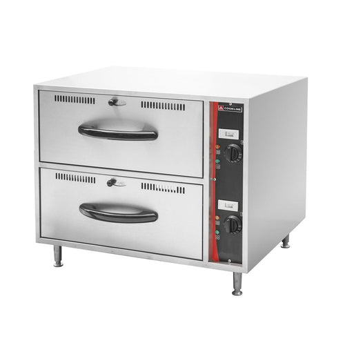 Cookline C-DW-2 Double Freestanding Stainless Steel Drawer Warmer – 120V