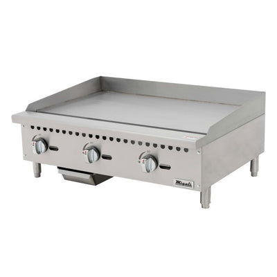 Migali Commercial Thermostatic Gas Griddle – 24", 36" & 48" Models