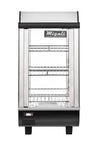 Migali Heated Countertop Display Case with Straight Glass, Front & Rear Sliding Doors