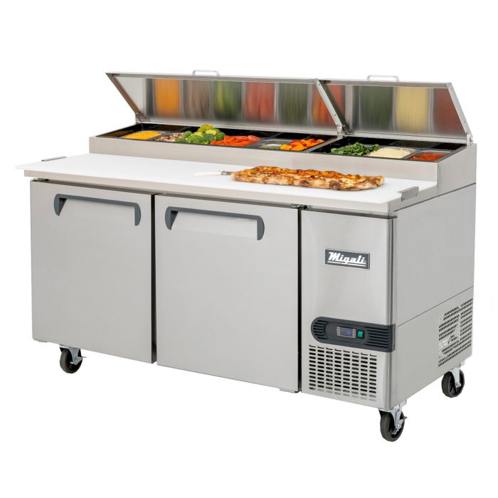 Migali C-PP67-HC 67" Pizza Prep Table – 9 Pan Capacity